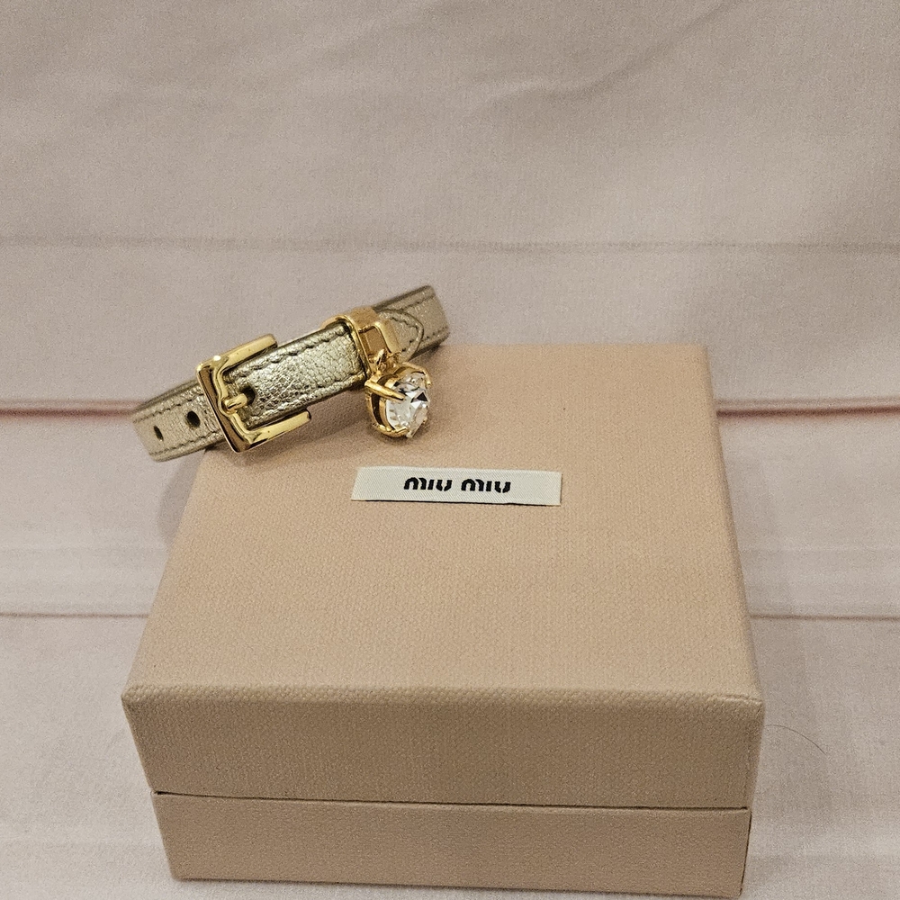 Miu Miu Gold and Cream Women's Bracelet